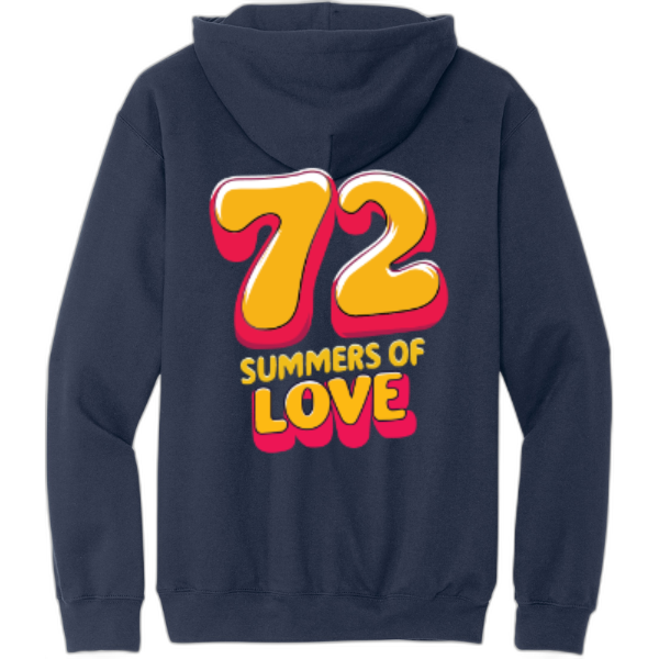 72 Summers Front and Back Pullover Hooded Sweatshirt SF500