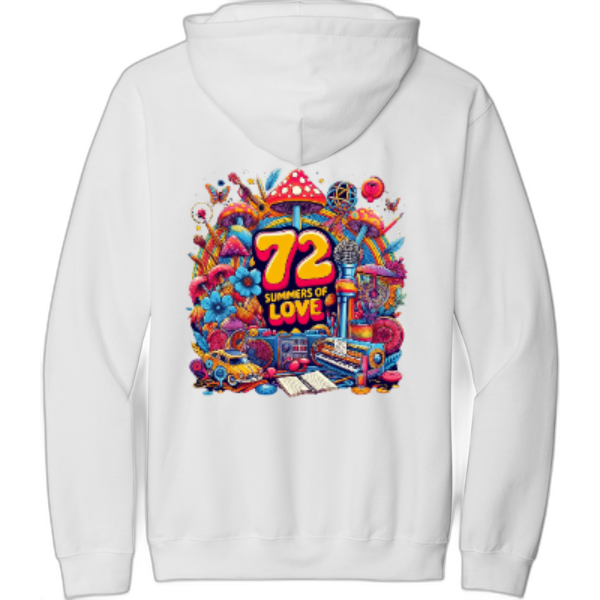 72 Summers Full Design Front/Back Pullover Hooded Sweatshirt SF500