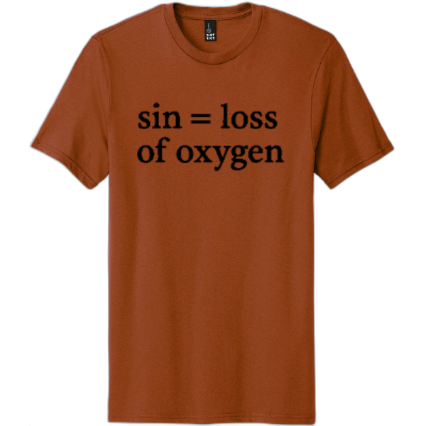 Sin = Loss of Oxygen Black Print DT5000