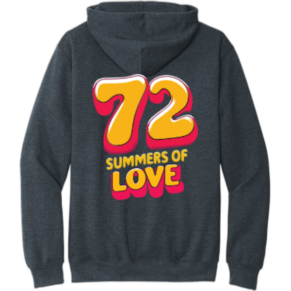 72 Summers Front and Back Pullover Hooded Sweatshirt SF500