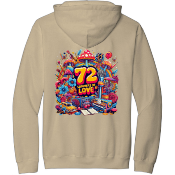 72 Summers Full Design Front/Back Pullover Hooded Sweatshirt SF500