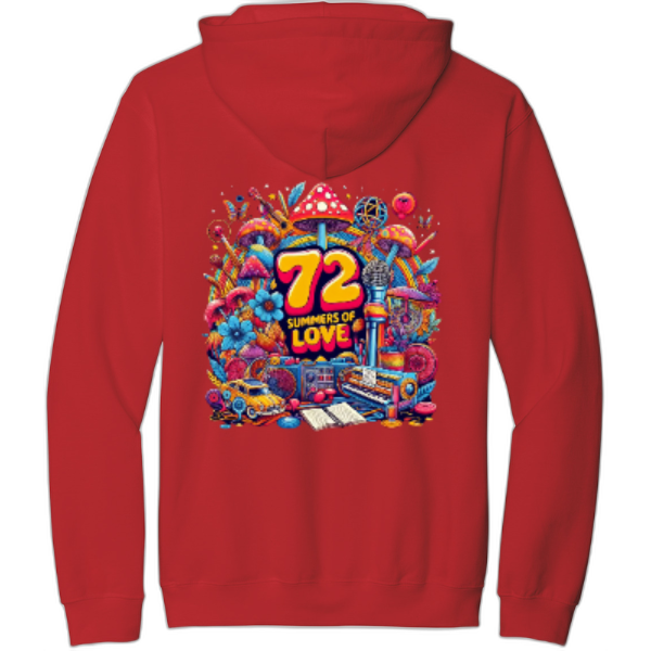 72 Summers Full Design Front/Back Pullover Hooded Sweatshirt SF500