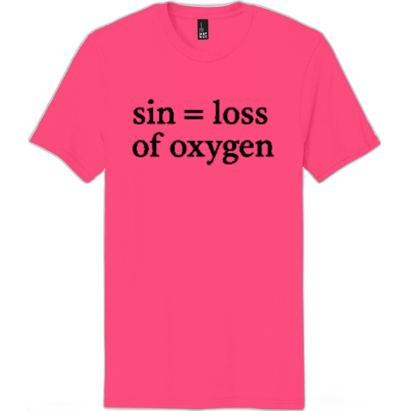 Sin = Loss of Oxygen Black Print DT5000
