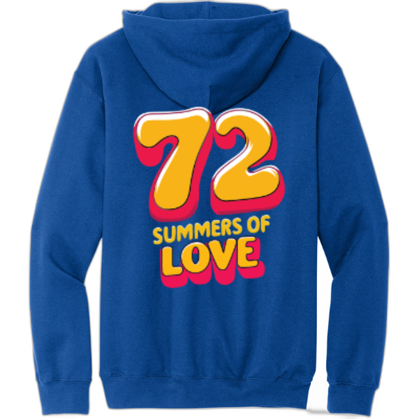 72 Summers Front and Back Pullover Hooded Sweatshirt SF500