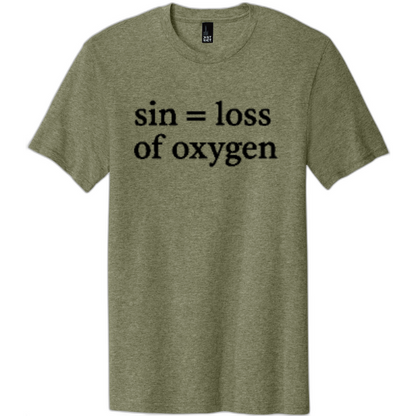 Sin = Loss of Oxygen Black Print DT5000