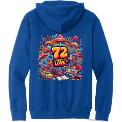 72 Summers Full Design Front/Back Pullover Hooded Sweatshirt SF500