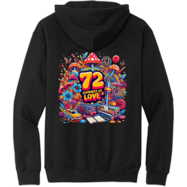 72 Summers Full Design Front/Back Pullover Hooded Sweatshirt SF500